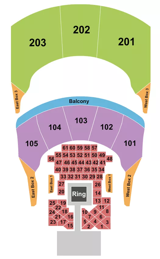 BOXING TABLES Seating Map Seating Chart