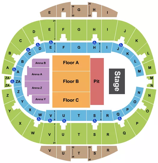 ENDSTAGE GA PIT Seating Map Seating Chart