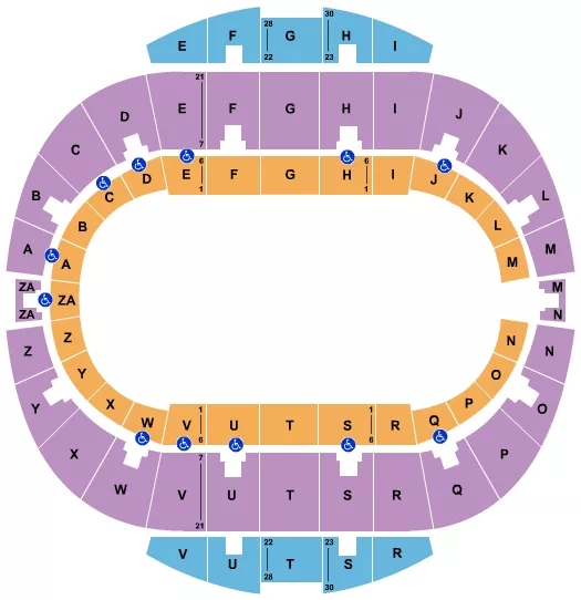 MONSTER JAM TRUCKS Seating Map Seating Chart