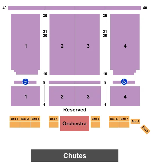 RODEO Seating Map Seating Chart