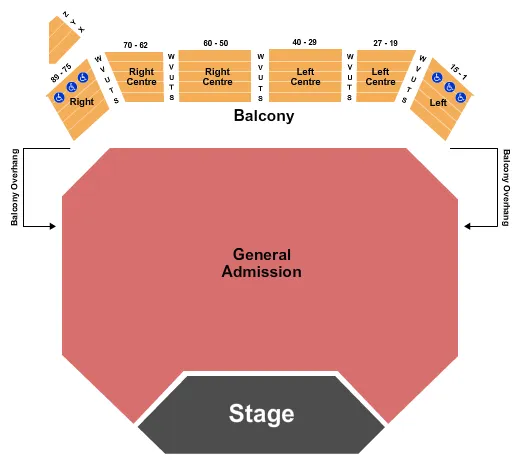 ENDSTAGE GA FLR Seating Map Seating Chart