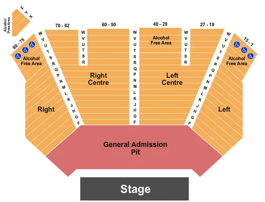 ENDSTAGE GA PIT Seating Map Seating Chart