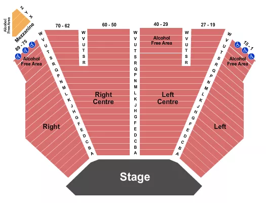 END STAGE MEZZ Seating Map Seating Chart