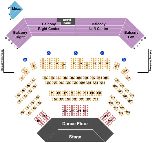 ENDSTAGE TABLES Seating Map Seating Chart