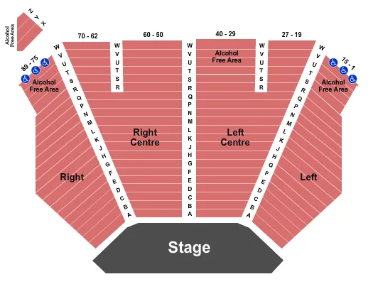 END STAGE Seating Map Seating Chart