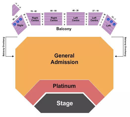 GA PLATINUM RESERVED Seating Map Seating Chart