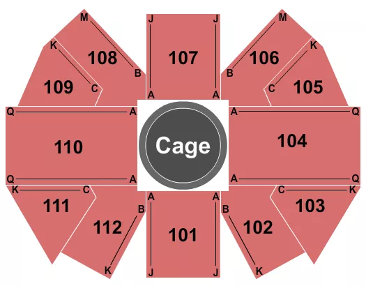 HARD ROCK CINCINNATI BALLROOM MMA Seating Map Seating Chart