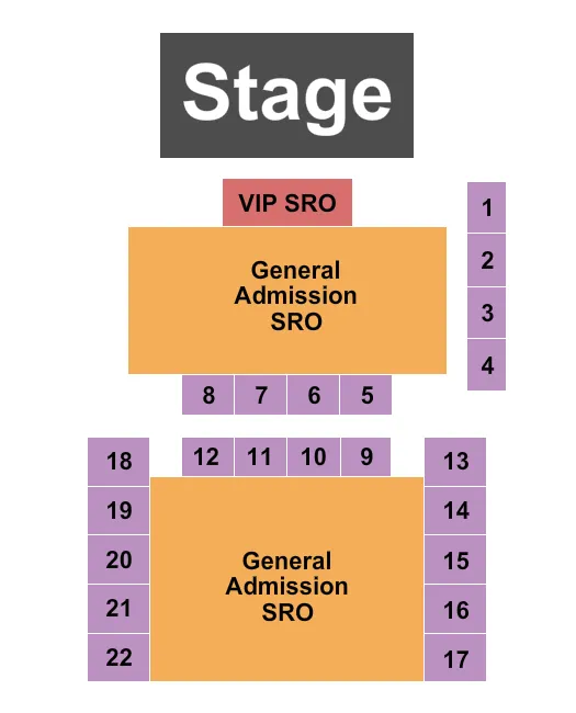 ENDSTAGE VIP Seating Map Seating Chart