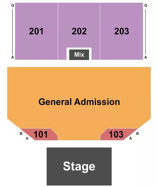 HARD ROCK HOTEL CASINO BRISTOL ENDSTAGE GA FLOOR Seating Map Seating Chart