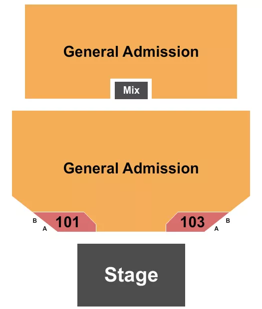 HARD ROCK HOTEL CASINO BRISTOL GA 101 103 Seating Map Seating Chart