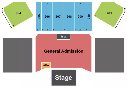 ENDSTAGE GA FLOOR 2 Seating Map Seating Chart