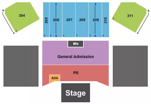 ENDSTAGE PIT 2 Seating Map Seating Chart