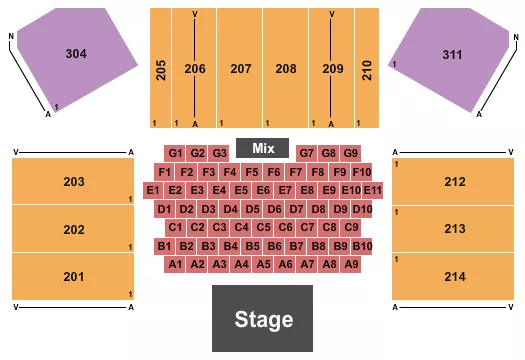 ENDSTAGE TABLES Seating Map Seating Chart