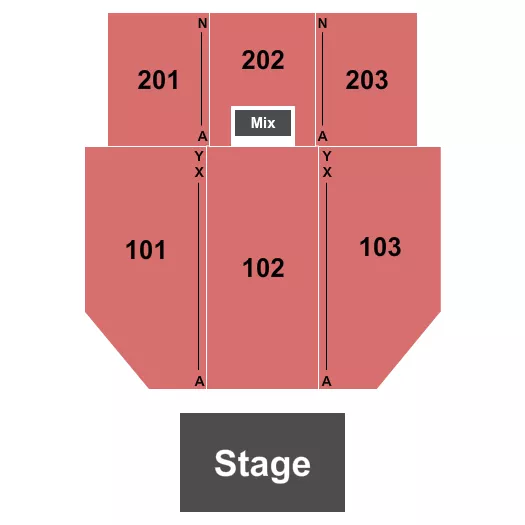 HARD ROCK HOTEL CASINO OTTAWA ENDSTAGE Seating Map Seating Chart