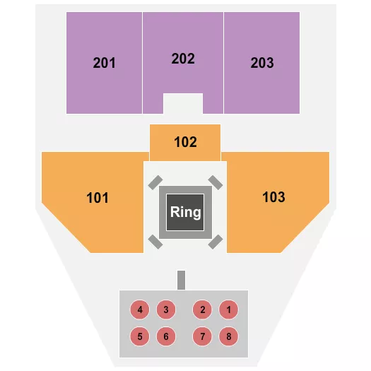 HARD ROCK LIVE ROCKFORD WRESTLING Seating Map Seating Chart