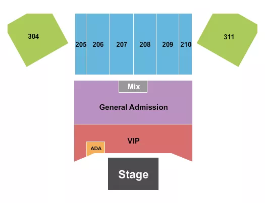 ENDSTAGE GA VIP FLOOR Seating Map Seating Chart