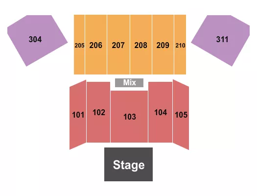 ENDSTAGE RESERVED 2 Seating Map Seating Chart
