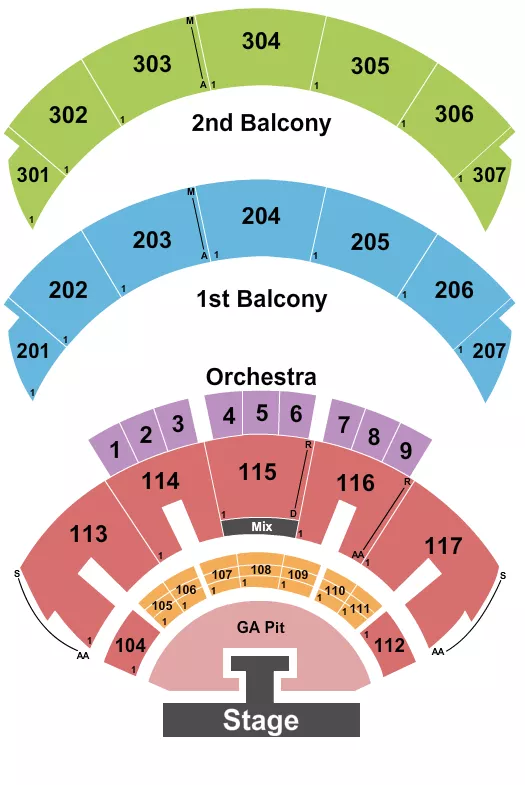 HARD ROCK LIVE AT THE SEMINOLE HARD ROCK HOTEL CASINO HOLLYWOOD ENDSTAGE PIT W CATWALK Seating Map Seating Chart