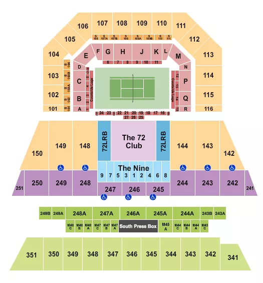 TENNIS MIAMI OPEN Seating Map Seating Chart