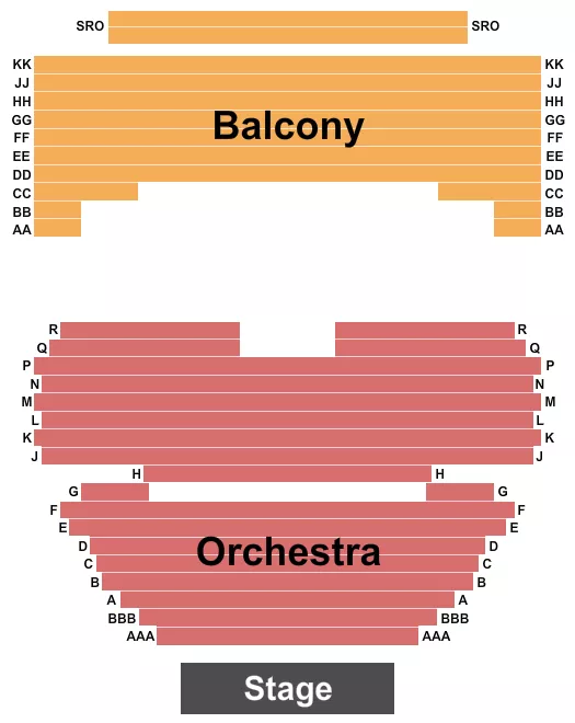 ENDSTAGE Seating Map Seating Chart
