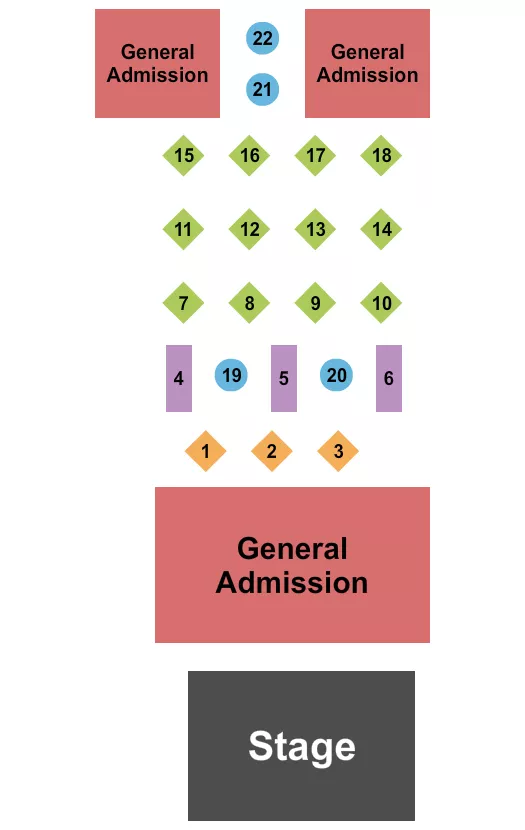 ENDSTAGE Seating Map Seating Chart