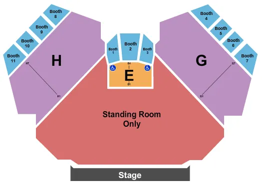 END STAGE GA Seating Map Seating Chart