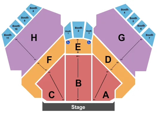 END STAGE Seating Map Seating Chart