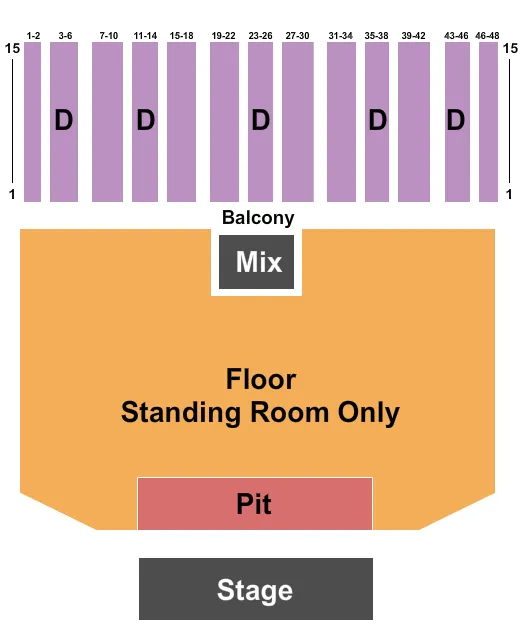 HARRAHS SOUTHERN CALIFORNIA CASINO RESORT NAS Seating Map Seating Chart