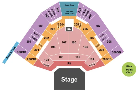 ENDSTAGE PIT 4 Seating Map Seating Chart