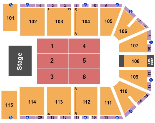 ENDSTAGE 2 Seating Map Seating Chart