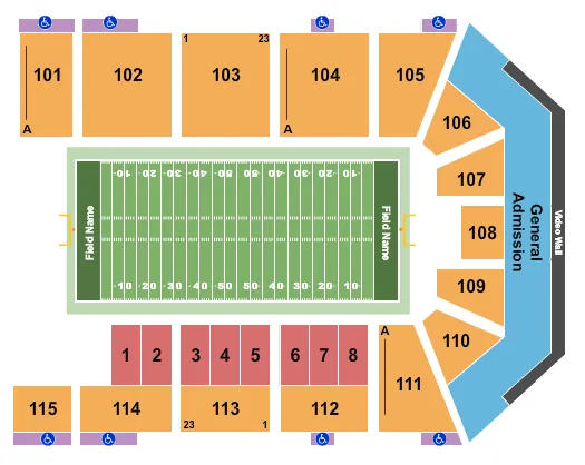 FOOTBALL Seating Map Seating Chart