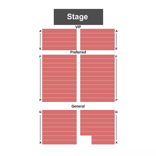 END STAGE Seating Map Seating Chart