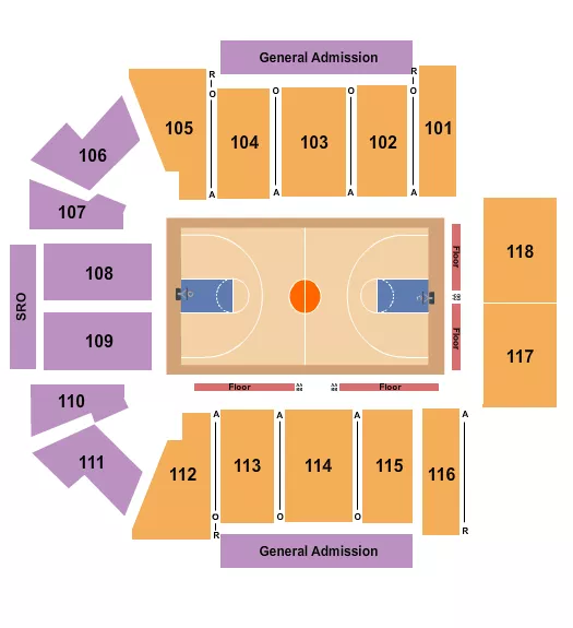 BASKETBALL WOMEN Seating Map Seating Chart