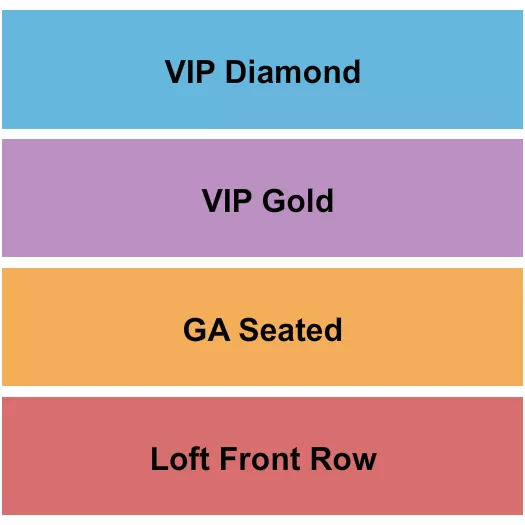 LOFT FRONT GA VIPGS Seating Map Seating Chart