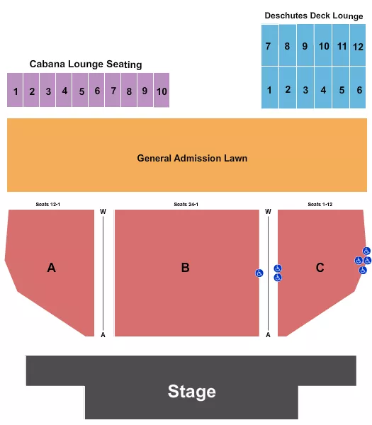 END STAGE Seating Map Seating Chart