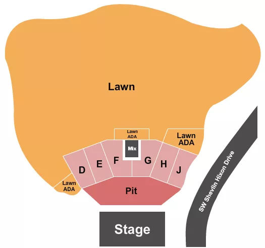 ENDSTAGE PIT Seating Map Seating Chart