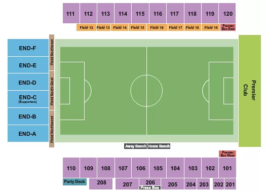 SOCCER Seating Map Seating Chart