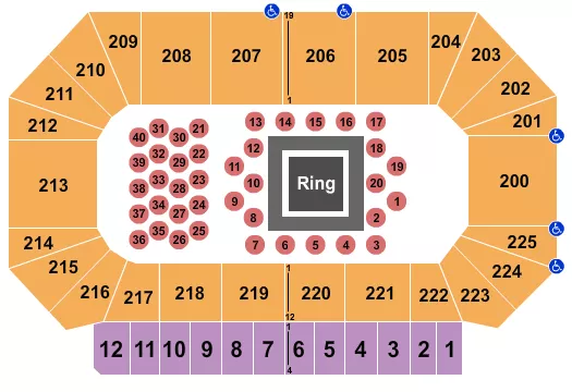 BOXING 2 Seating Map Seating Chart