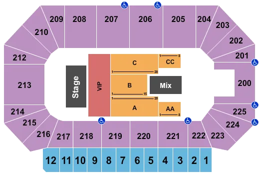 ENDSTAGE 2 Seating Map Seating Chart
