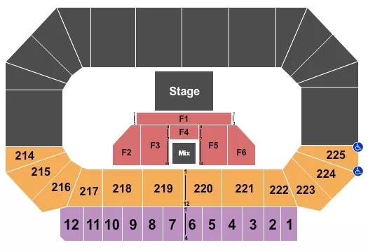 ENDSTAGE 4 Seating Map Seating Chart