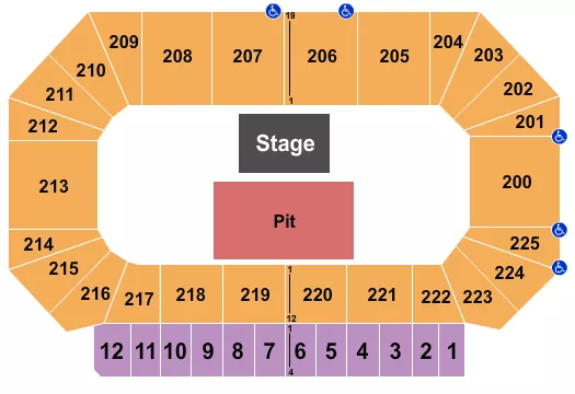 ENDSTAGE GA PIT Seating Map Seating Chart