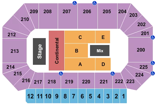 ENDSTAGE Seating Map Seating Chart