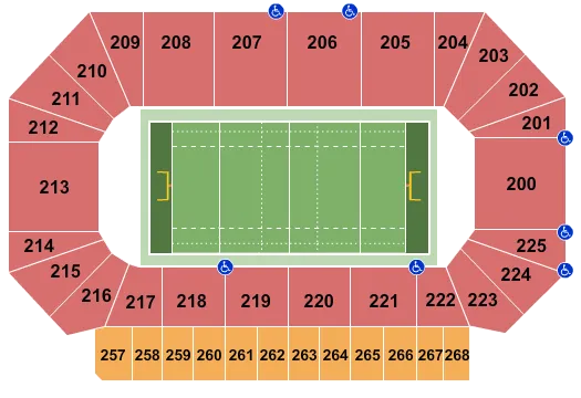 FOOTBALL Seating Map Seating Chart