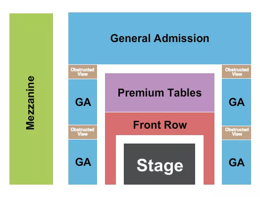 JAZZ Seating Map Seating Chart