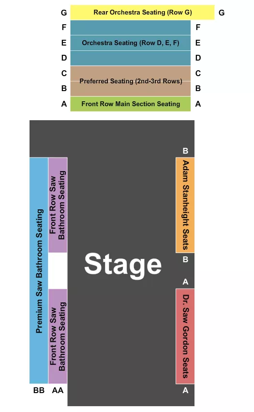 SAW Seating Map Seating Chart
