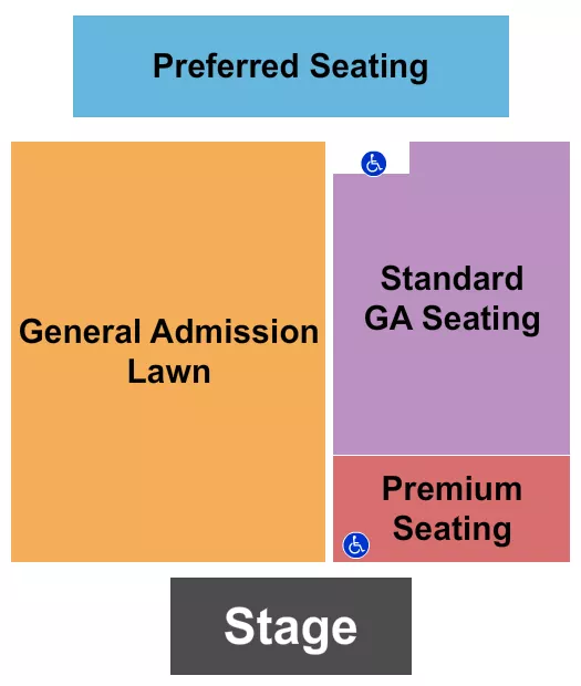 GA SEATED STANDING PREFERRED Seating Map Seating Chart