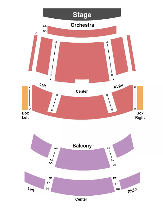 END STAGE Seating Map Seating Chart