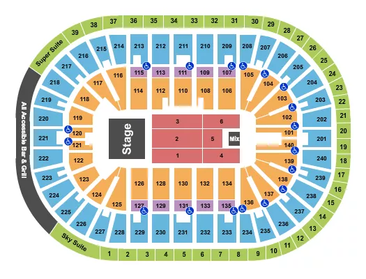 ANDREA BOCELLI Seating Map Seating Chart