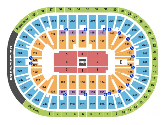 CENTERSTAGE Seating Map Seating Chart
