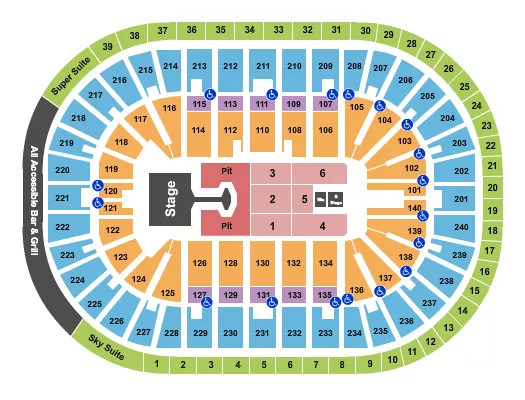 DISTURBED Seating Map Seating Chart